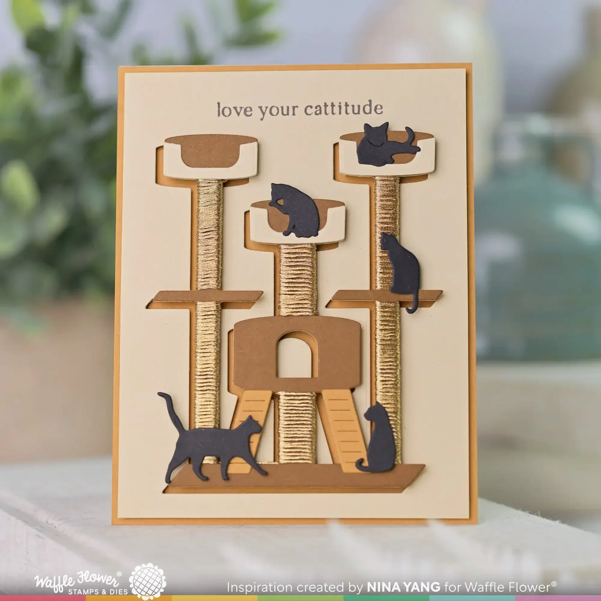 2023 November New Cattitude Sentiments Words Clear Stamps Sets and Metal Cutting Dies Cat Scrapbooking For Greeting Card Making