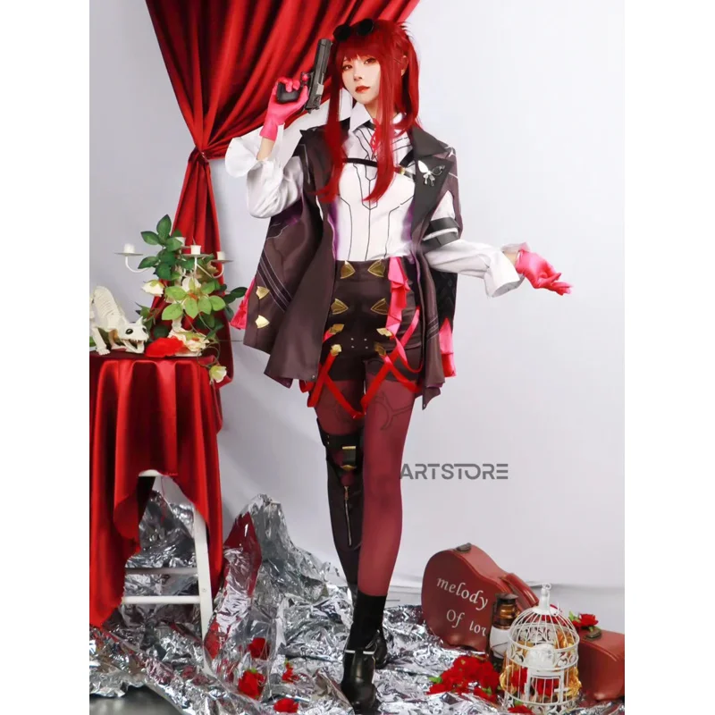 Kafka cosplay game honkai: Star rail cosplay wig full set women hair honkai Kafka shoes cosplay costume Halloween party suits