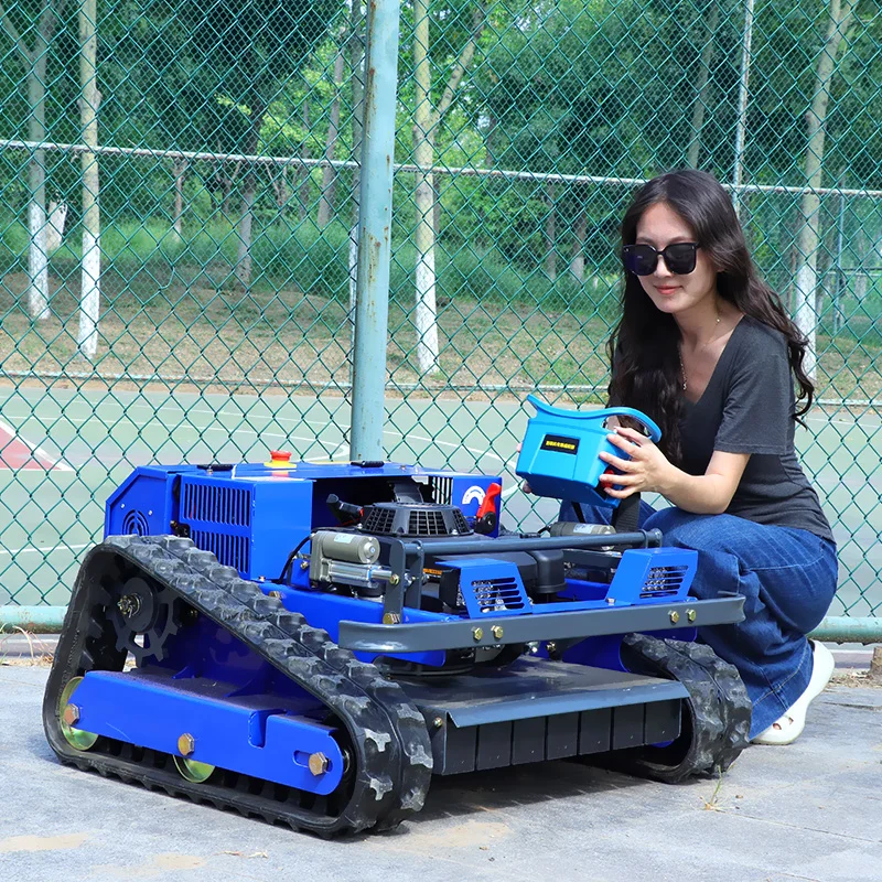 Customized CE EPA small tracked Zero Turn remote control lawn mower for all terrain remote control lifting LONCIN 224CC