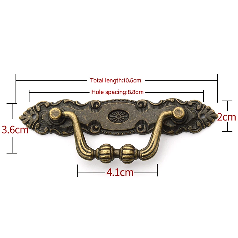 Antyczne pochwyty na drzwi do szafki do szuflady drewniana skrzynia pudełko na metalowe szuflady