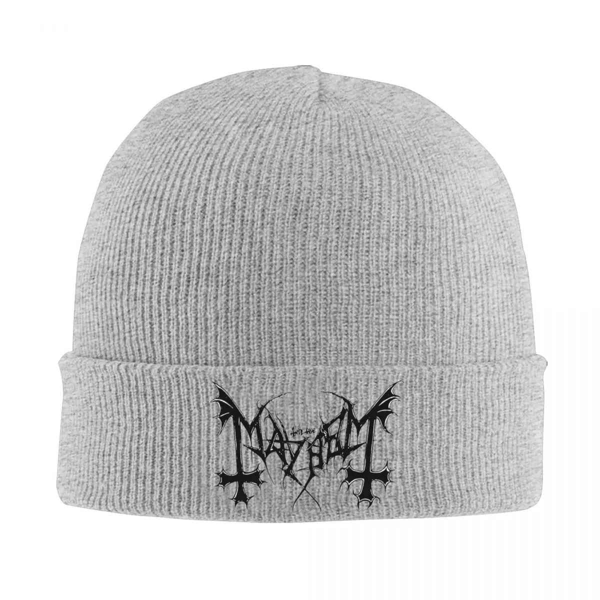 Mayhem Heavy Death Metal Rock Hat Autumn Winter Beanie Warm Cap Men Women Skullcap