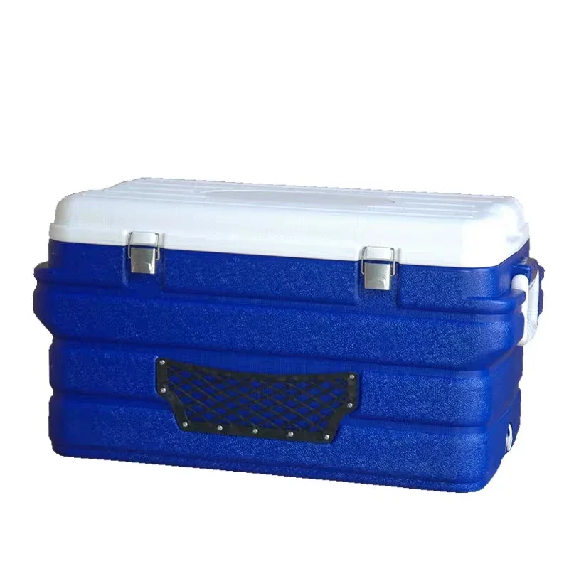 Large Capacity Insulated Hard Ice Cooler Box with Wheels for Outdoor Camping Cooler Box Large Capacity