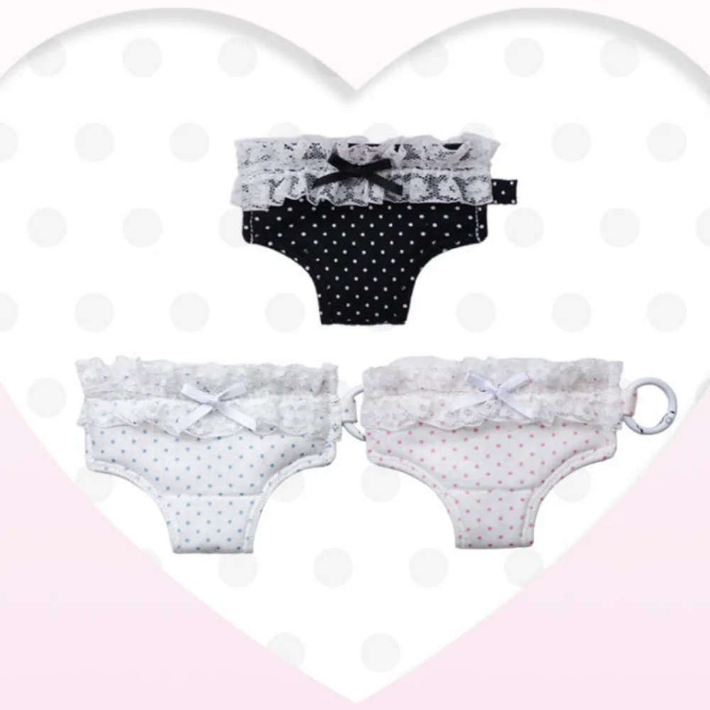Image of Subkultureller Polka-Dot-Spitzen-Schlüsselanhänger im kreativen, lustigen Unterwäsche-Stil, Ins-Style, Foto-Requisiten, Ausweistasche, Aufbewahrungskartenhülle, hängende kleine Tasche