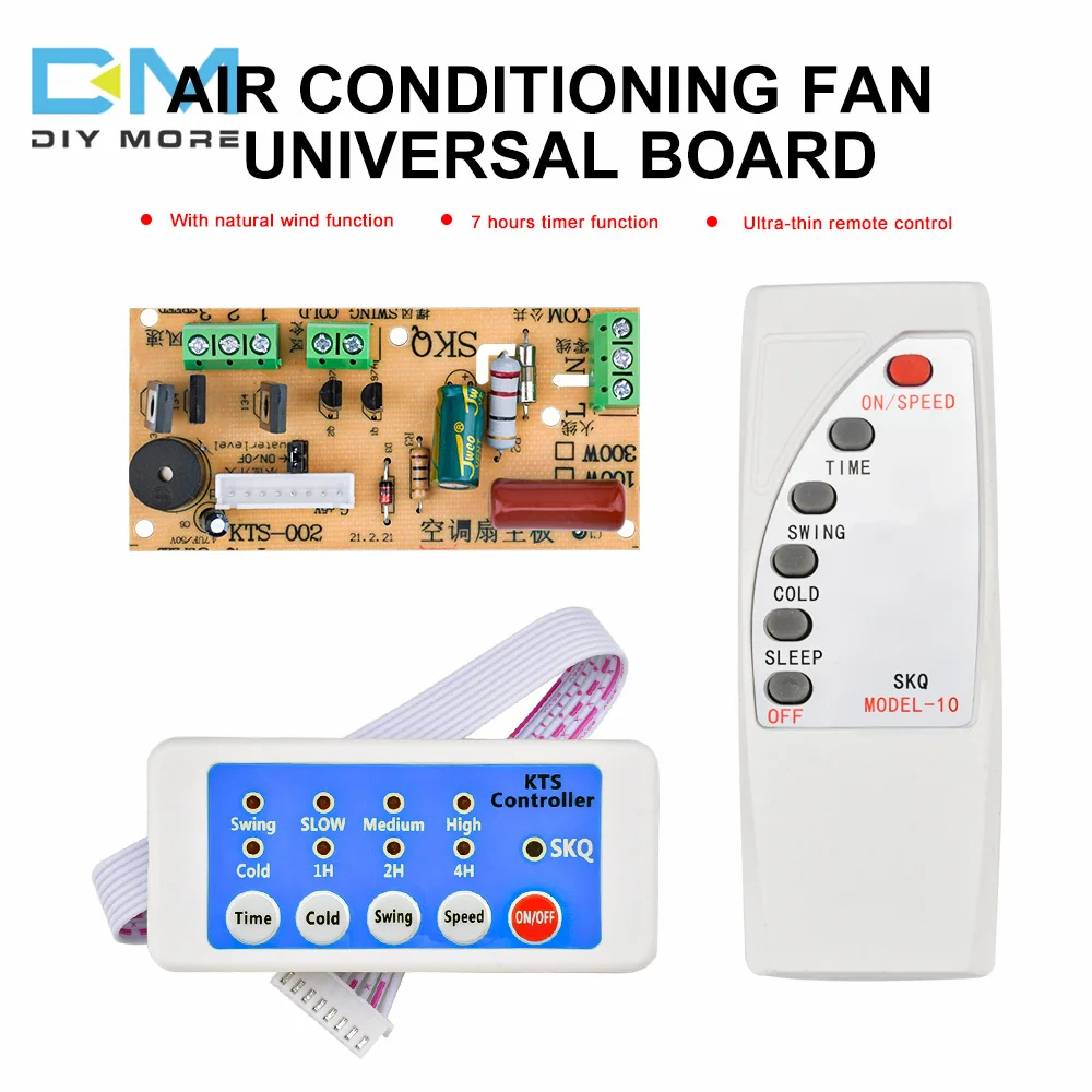 AC110-22 Air Conditioning Fan Electric Fan Circuit Universal Board Remote Control Board Cold Fan Motherboard Circuit Board 300W