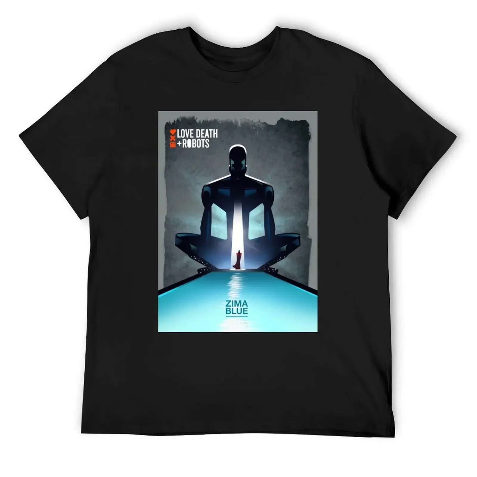 

2025 Love Death Robot - Curry Blue Boy Animal Pattern Heavy Anime Costume T-Shirt Girl T-Shirt Summer Fashion Comfort