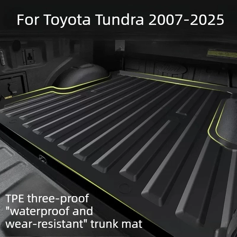 Für Toyota Tundra 2007-2025 Pickup Truck TPE Vollflächige Kofferraummatte Ladeflächenschutz Wasserdicht Kratzfest Geruchlos Schutzvorrichtung