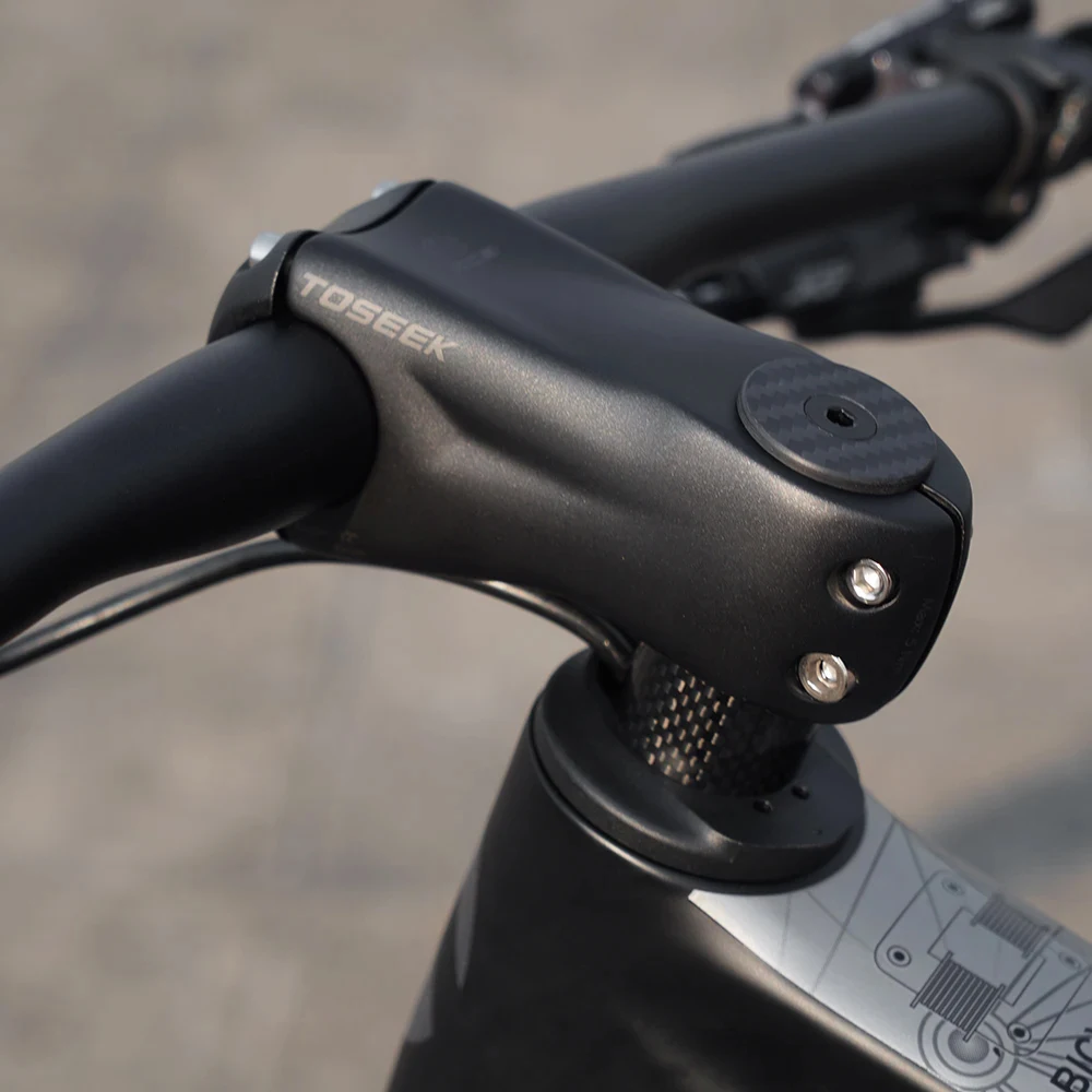 TOSEEK K03 Matte Black Carbon Fibre Stem MTB/Road Bike Stem Bicycle Stems 31.8mm Handlebar Stem 12 Degrees 100/110/120/130mm