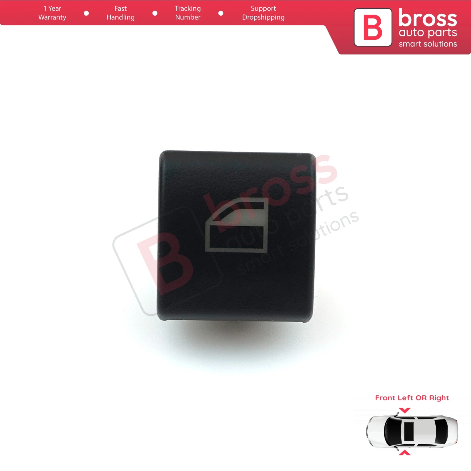 

Bross BDP59 Left or Right Electrical Window Switch Button Cap Cover Replacement 61316902175 for BMW 3 Series E46 X5 X3