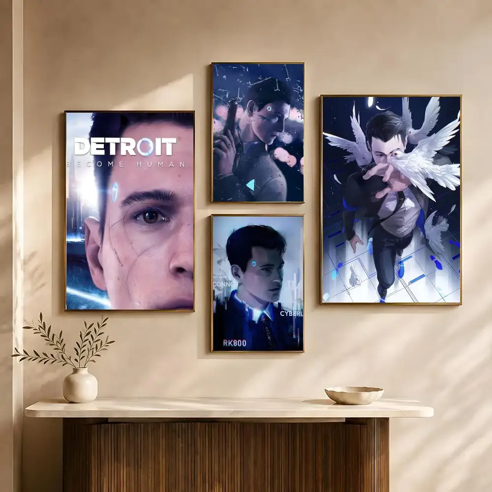 Game Detroit Poster Poster All-match HD Waterproof Self-Adhesive Wall Art Sticker For Home Bedroom