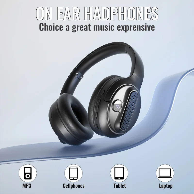 

Wireless Headphones With Mobile Power Wireless Bluetooth Headset Type-C Interface Folding Supports TF Card Adjustable Earphone
