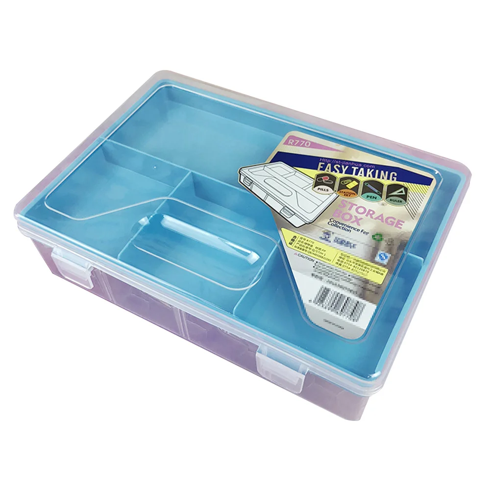 Фиолетовый двухслойный ящик для хранения карандашей, легкий пластиковый многофункциональный органайзер для канцелярских принадлежностей, чехол для ручек для офисных художественных инструментов