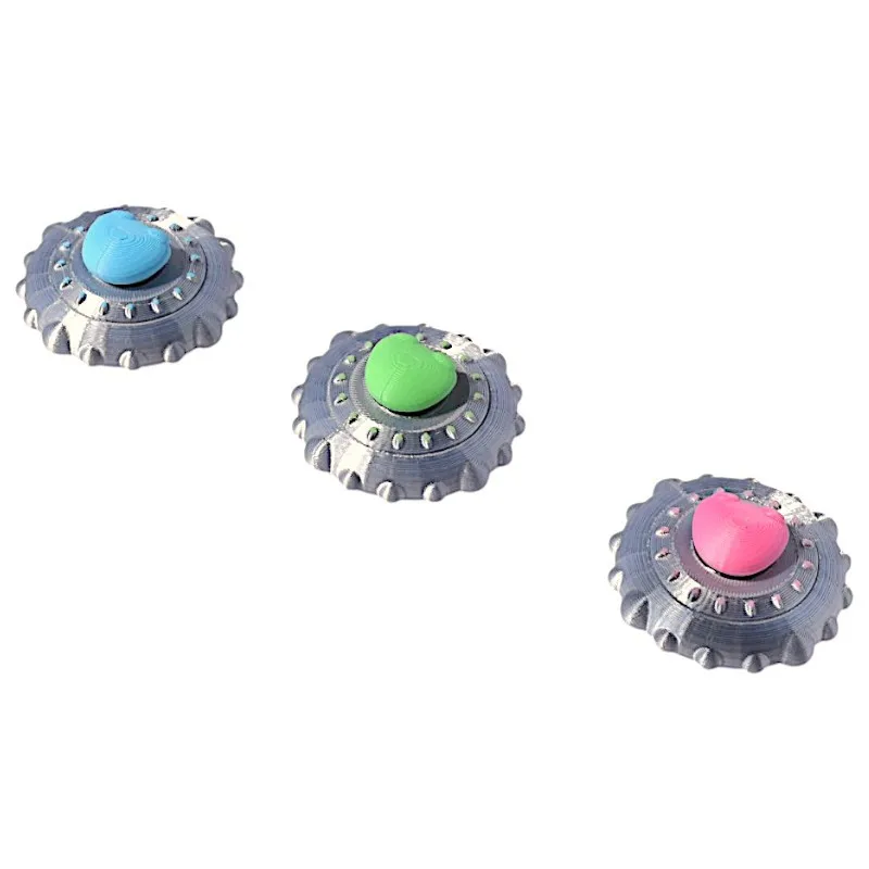 3D Printed Flying Disc Fingertip Gyro Toy Portable Stress Relief Alien Flying Disc Hand Spinner Gyro Fidget Toy