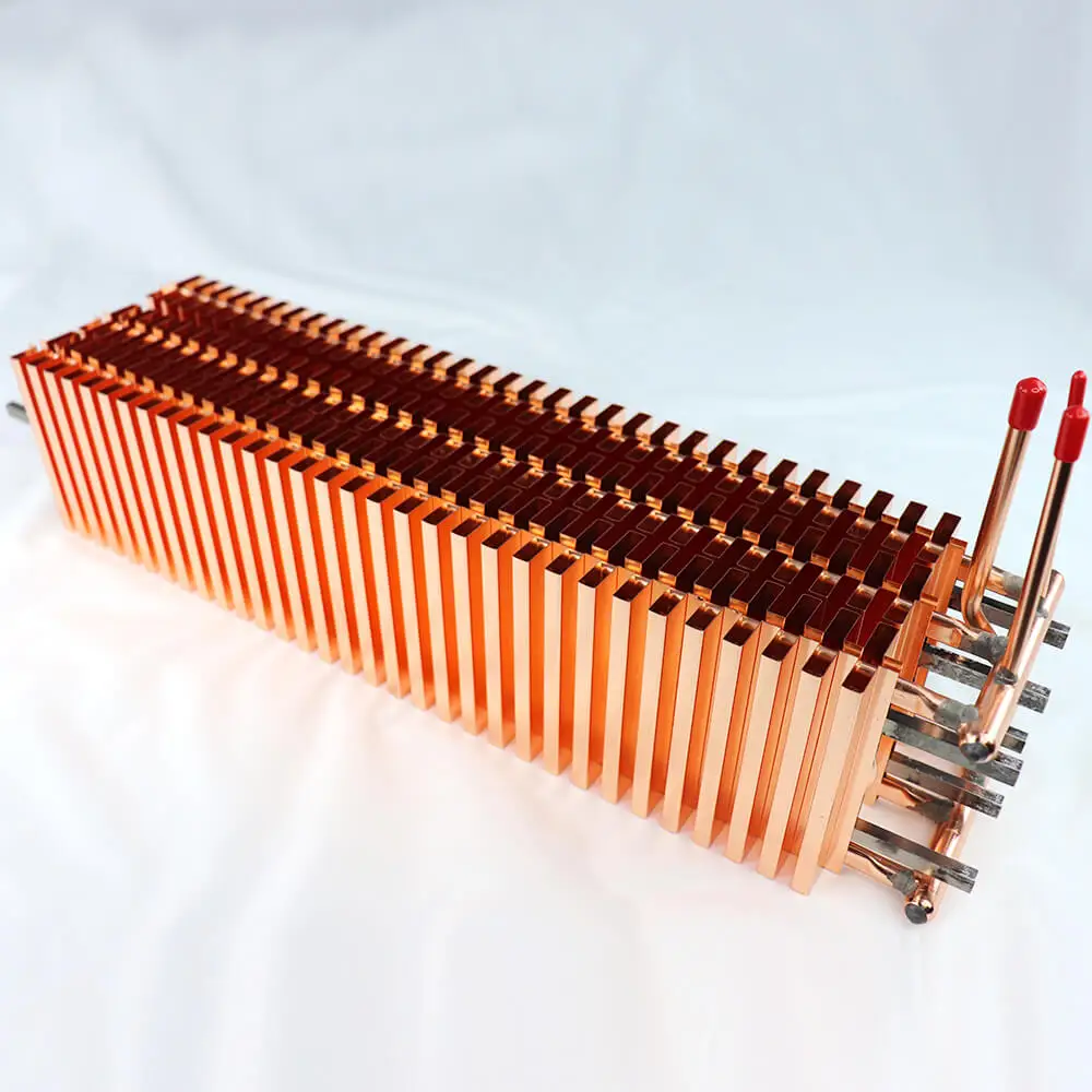 Customized Copper Welding Fin Radiator With Cooling Copper Pipe