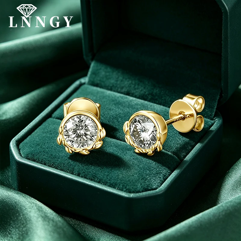 lnngy-certified-05ct-bezel-moissanite-earring-14k-gold-filled-olive-leaf-stud-earrings-for-women-temperament-jewelry-gift
