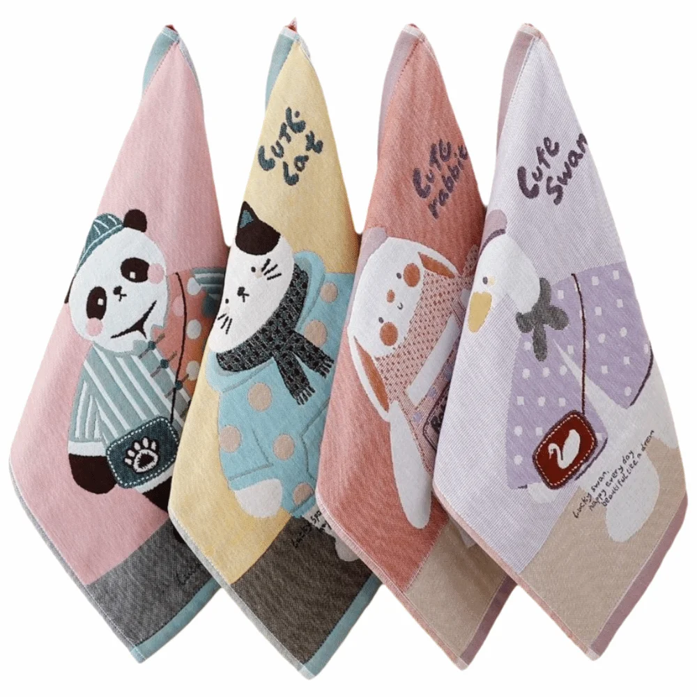 

New 34x40cm Large Hand Towel 4 Layer Cotton Gauze Decorative Pure Cotton Dish Cloth Quick Dry Kitchen Towel Home Restaurant