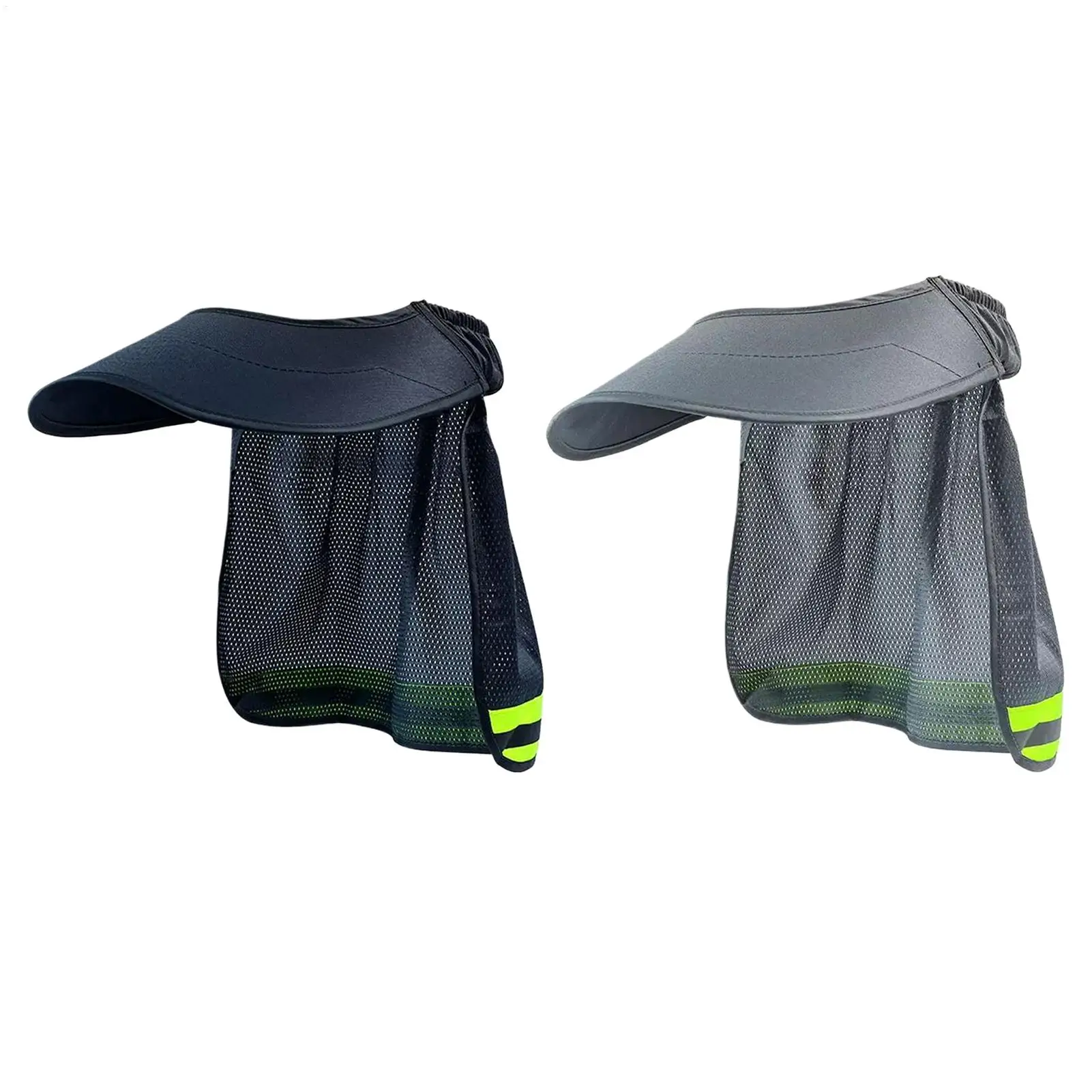 Reflective Safety Helmet Visors Shade Neck Shield Helmet Sun Shade Reflective Stripe Summer Sun Protection for Working Men