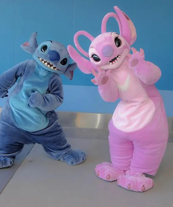 Blauwe Lilo & Stitch mascottekostuum Disney stripfiguur reclame fancy dress dier carnaval feest volwassen cosplay kostuums