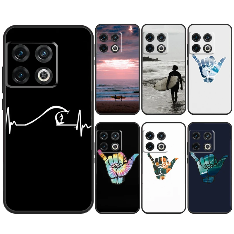 Surfer Surf Hang Loose Shaka Case For OnePlus 12 11 9 10 Pro 9RT 10T 10R 12R OnePlus Nord CE 4 CE 2 3 Lite N10 N20 Cover