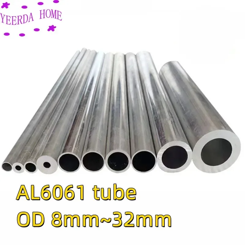 OD8mm~32mm aluminum tube pipe , hollow alloy aluminum tube Shaft sleeve Pole CNC DIY Wholesale