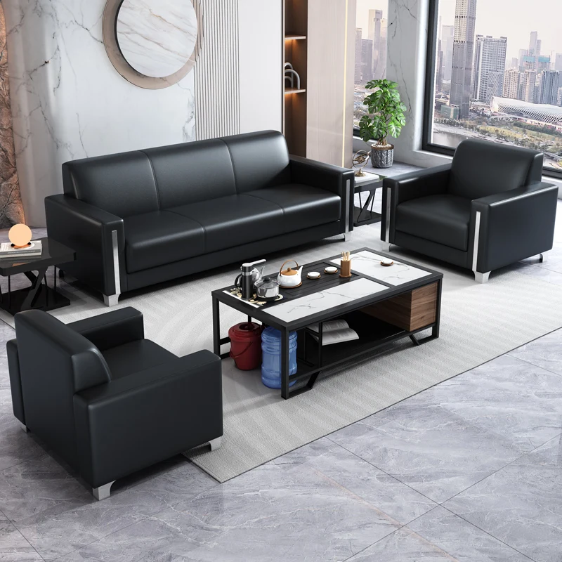 Office sofa business simple modern meeting room sofa office VIP reception with coffee table combination lounge area