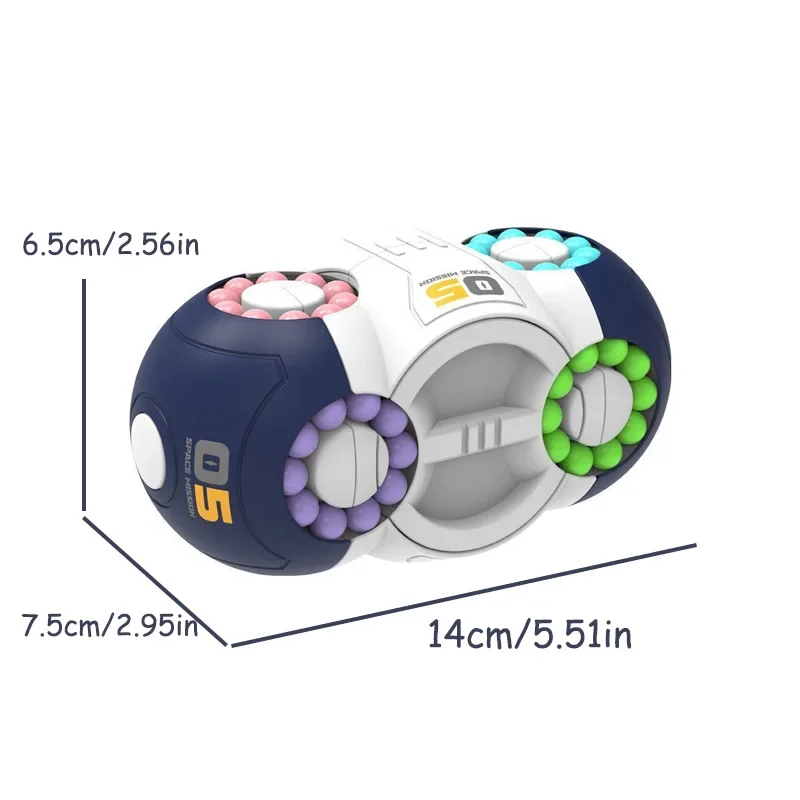 팔각 회전 핑거 빈 매직 큐브 두뇌 자극 게임 손가락 피젯 스트레스 해소 장난감