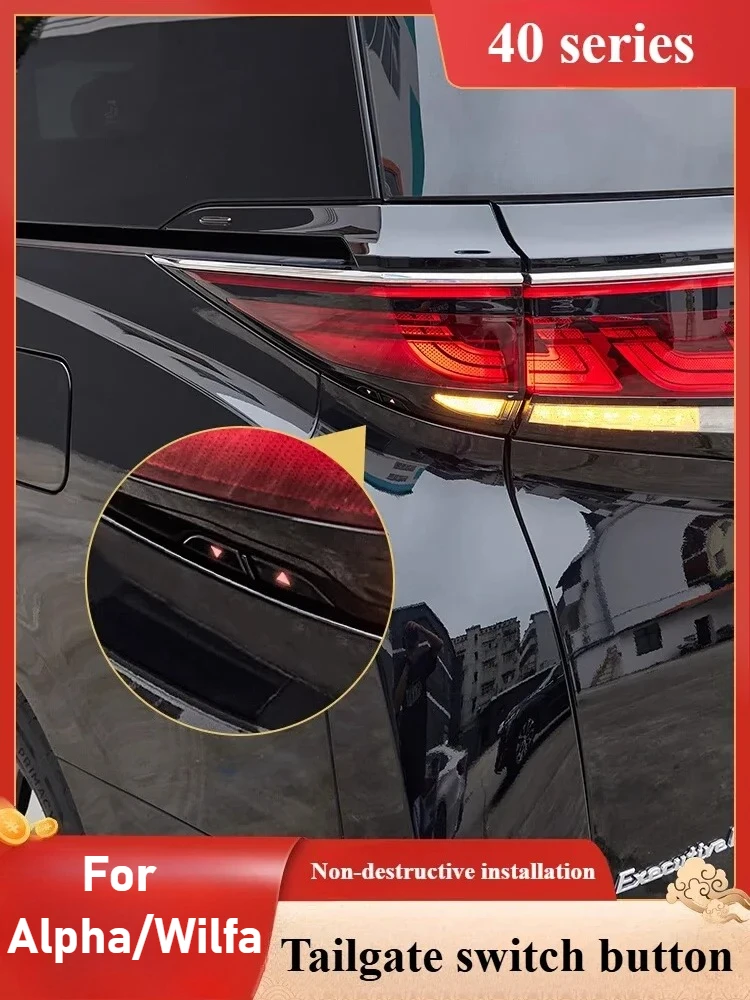 

For 40 series Alpha Wilfa 2024 tailgate with light buttons tailgate switch button light modified accessories