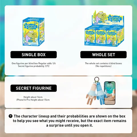 Фигурки-сюрприз POP MART Bikini Bottom Buddies - коллекционные игрушки — изображение продукта