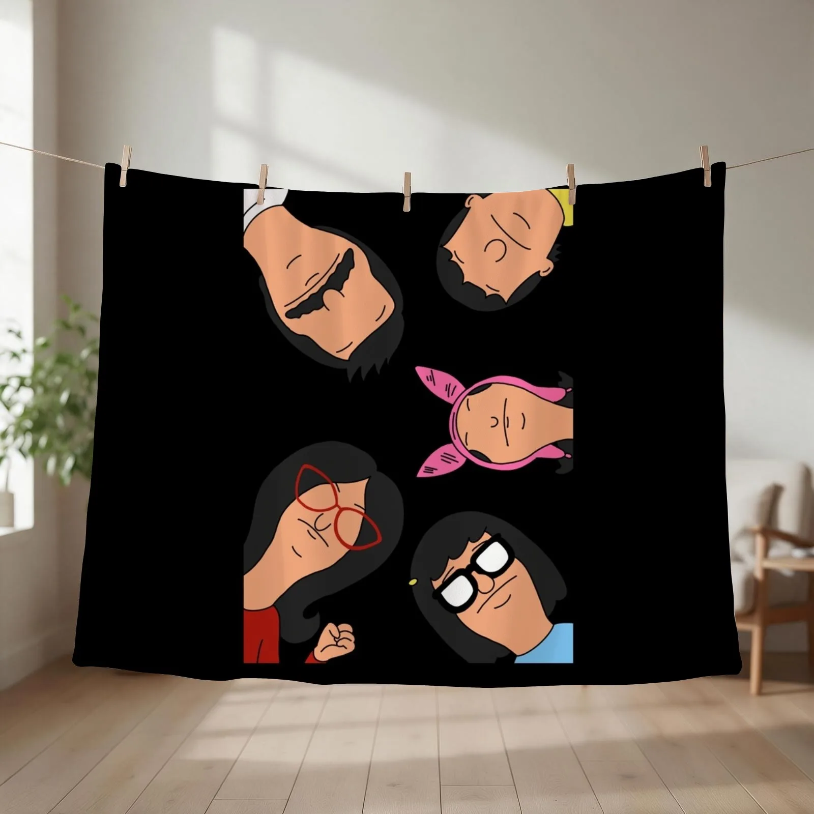 Bob’S Burgers Throw Blanket couch cozy soft plush fuzzy picnic outdoor blanket