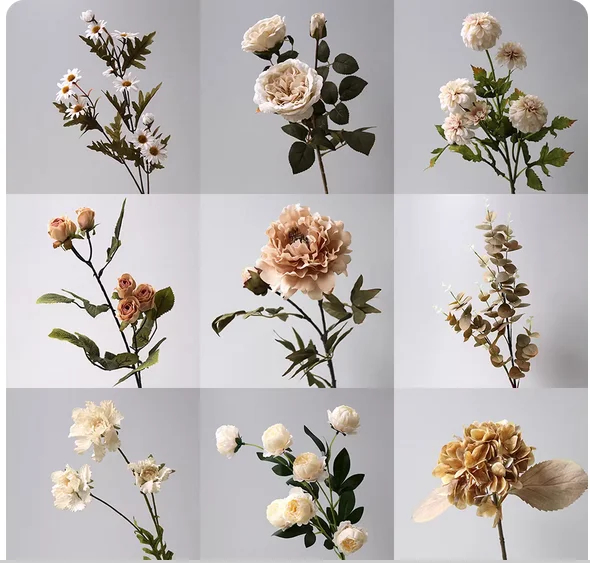 Home photography simulation flower arrangement props wedding celebration wall sample room decoration ornaments