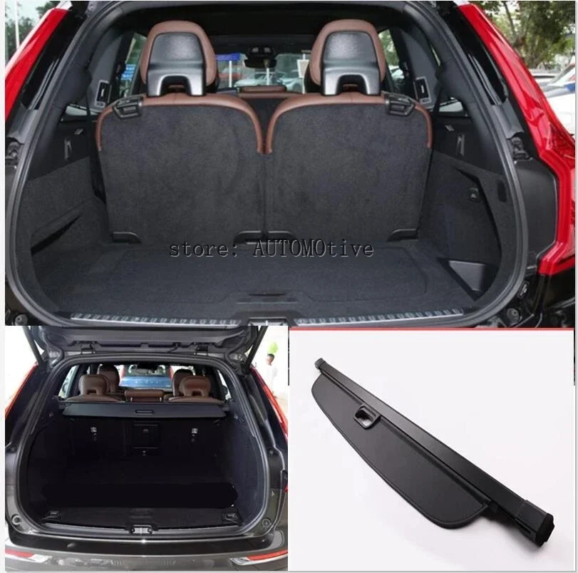 

Car Styling Rear Trunk Shade Cargo Cover Shield Luggage Security Shade Sticker Cover Rack forVolvo XC60 2018 2019 2020 2021