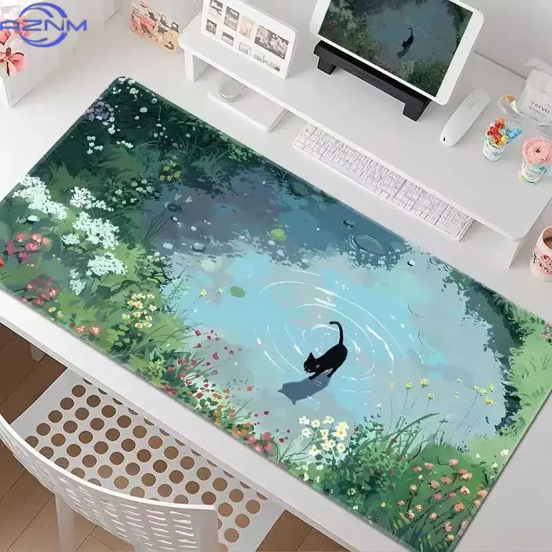Eyes-Caring Green Mouse Pad for Girls - Extra Large Soft Desk Mat for Computer & Laptop, Stylish & Comfortable Keyboard Pad XXL