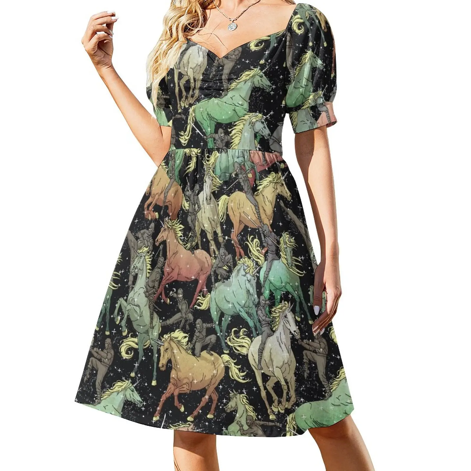 

Ninjas+Unicorns Sleeveless Dress Summer dresses for women Women's summer long dress ladies dresses for special occasion