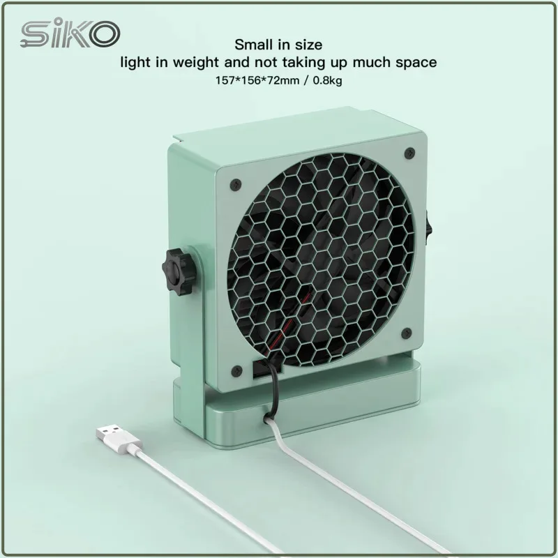 Portable Desktop Fume Extractor SK-108 LED Work Lamp 95% Filtration by Activated Carbon & N95 Cotton USB Powered for Soldering