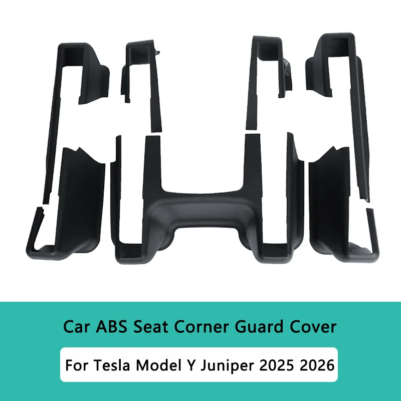 Voor Tesla Model Y Juniper Onder Seat Hoekbeschermer ABS Seat Slide Rails Protector Cover Anti-Kick Decoratieve 2025 Auto accessoires