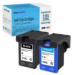 Aecteach Inkjet Cartridge 21 22 21XL 22XL Deskjet F2235 F2240 F2275 F2280 F2290 F4135 F4140 F4150 F4172 F4175 F4180 Printers