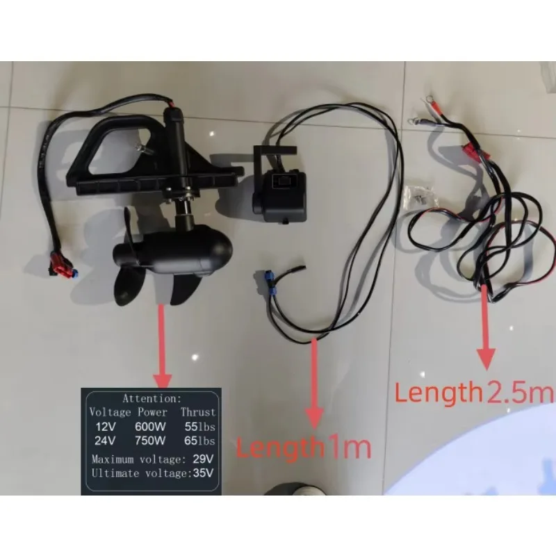 Kayak New Upgraded Aluminum Brushless Hybrid Trolling Motor with One-Touch Stop Kayak Engine for Pedal Kayak
