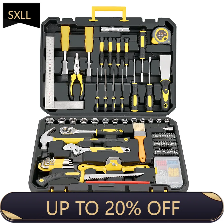 

SXLL 108P Carbon Steel Tool Set Home Hardware Customizable OEM Car Repair Toolbox 1 Year Warranty Amazon Wholesale