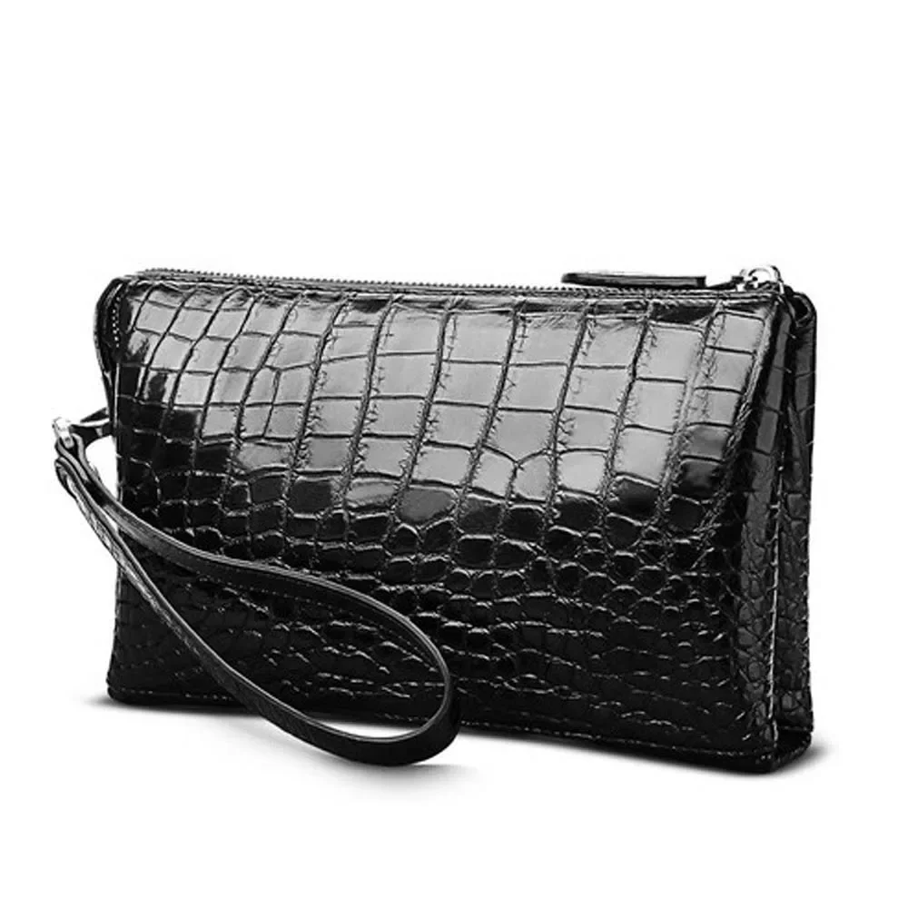 hanlante crocodile  handbags  male bag large capacity  crocodile Leather wallet  male  Hand bag men clutch bag