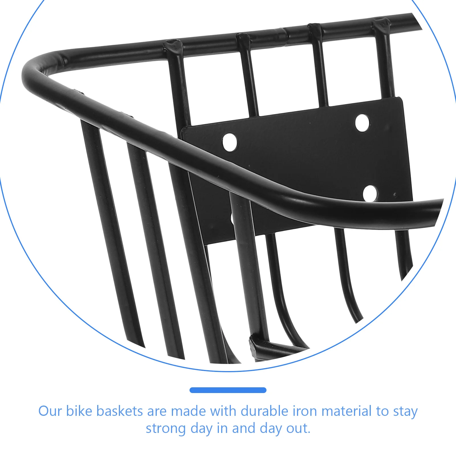 

1pc Large Capacity Bike Basket For Kids Universal Front Handlebar Cycling Accessory Waterproof Durable Iron Basket Practical