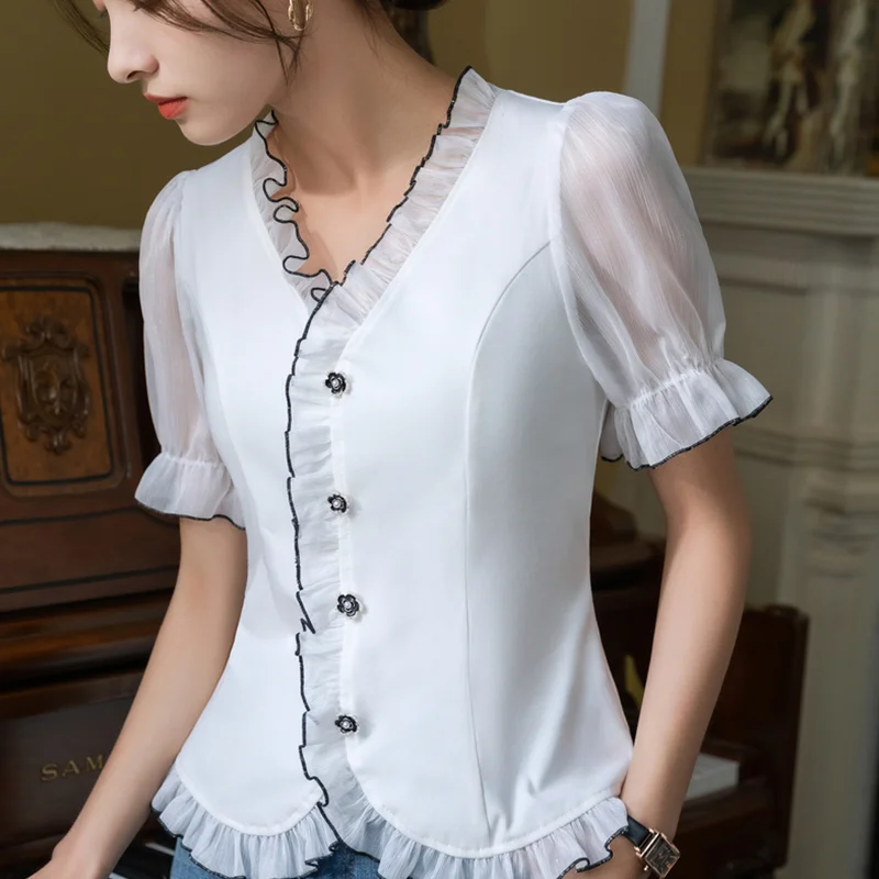 

Stylish and Chic New Women's Fashion with Irregular Design and Unique Blouse