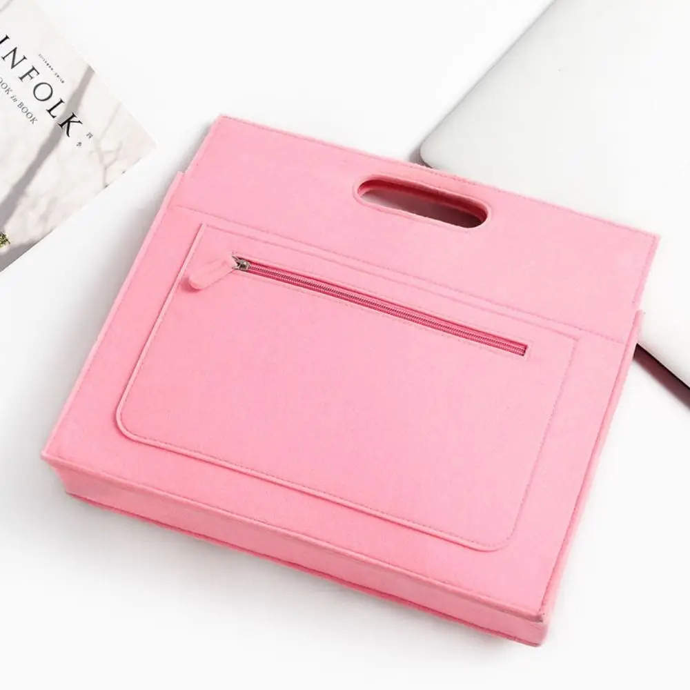 Felt Cloth Tablet Protective Case Solid Color Lightweight Computer Storage Bag Briefcase Portable Tablet Sleeve Bag Business