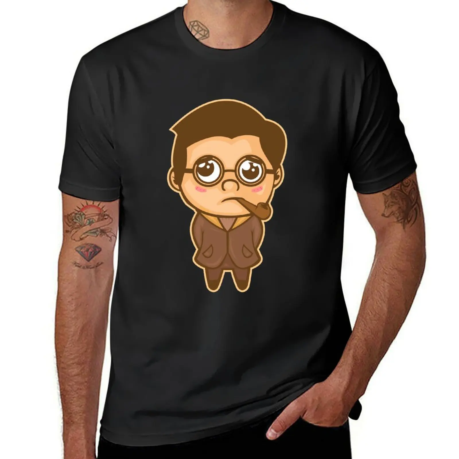 Kawaii Sartre - Japanese Style Philosopher T-Shirt cute clothes Aesthetic clothing oversized t shirts for men