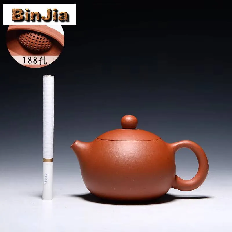 

120ml Yixing Famous Purple Clay Teapots 188 Holes Ball Filter Xishi Tea Pot Beauty Kettle Raw Ore Handmade Zisha Set Gifts Craft