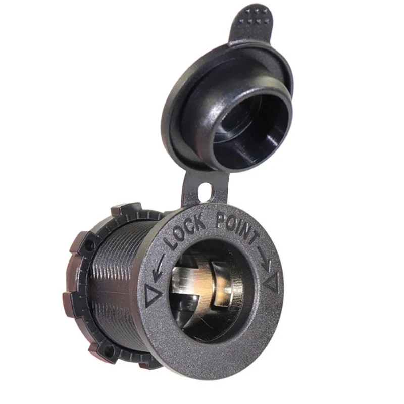 12V Waterproof Car Cigarette Lighter Socket Power Outlet for Car Motorcycle Boat Tractor