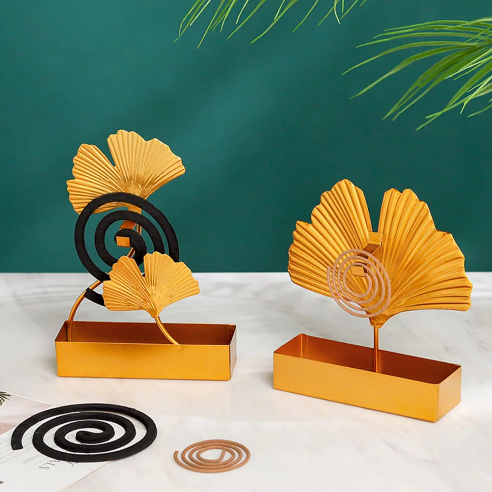 1pc Ginkgo Leaf Holder Exquisite Incense Rack For Indoor Use Stylish Burner Decorative Iron Bracket Delicate