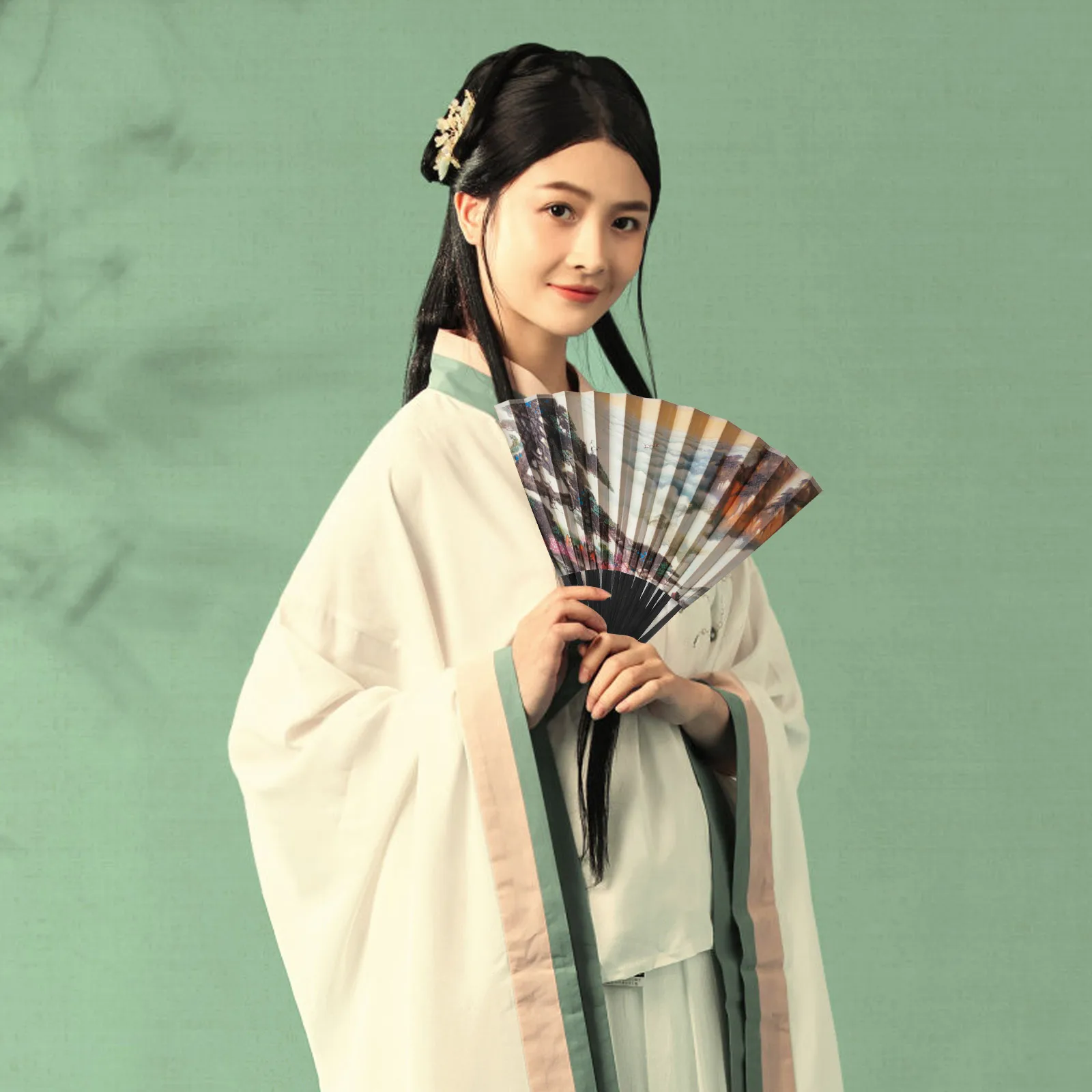 

Bamboo Folding Fan Frame Blank DIY Material Sturdy Handcraft Accessory for Creative Design 120 Characters Folding Fan Frame