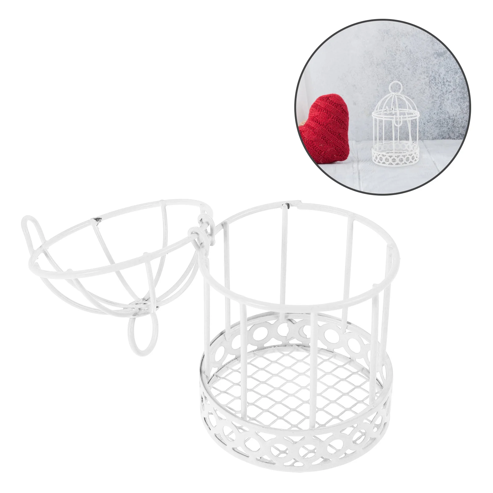 

Mini Birdcage Candy Box Decorative Iron Jewelry Holder Wedding Tray Desktop Storage Organizer Ring Necklace Tray for Kids
