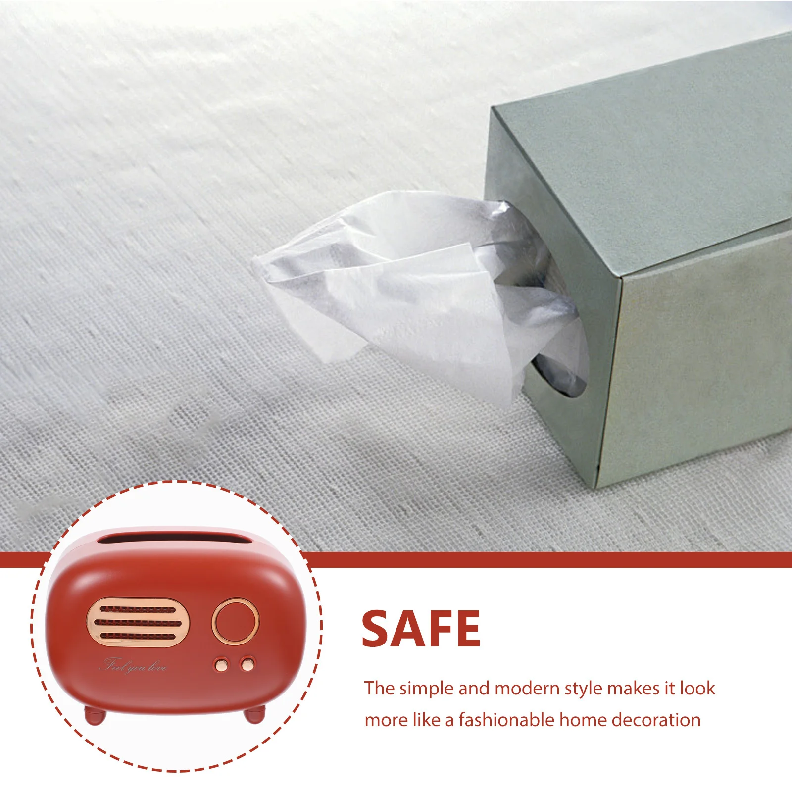 

Napkin Holder Decorative Tissue Storage Box Household Desktop Tissue Box Cover Organizer for Kitchen Bathroom Office Living Room