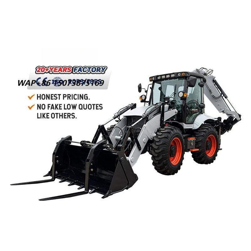 Cheap Mini Loader Multifunction Small Garden Tractor Backhoe Loader Excavator Loader