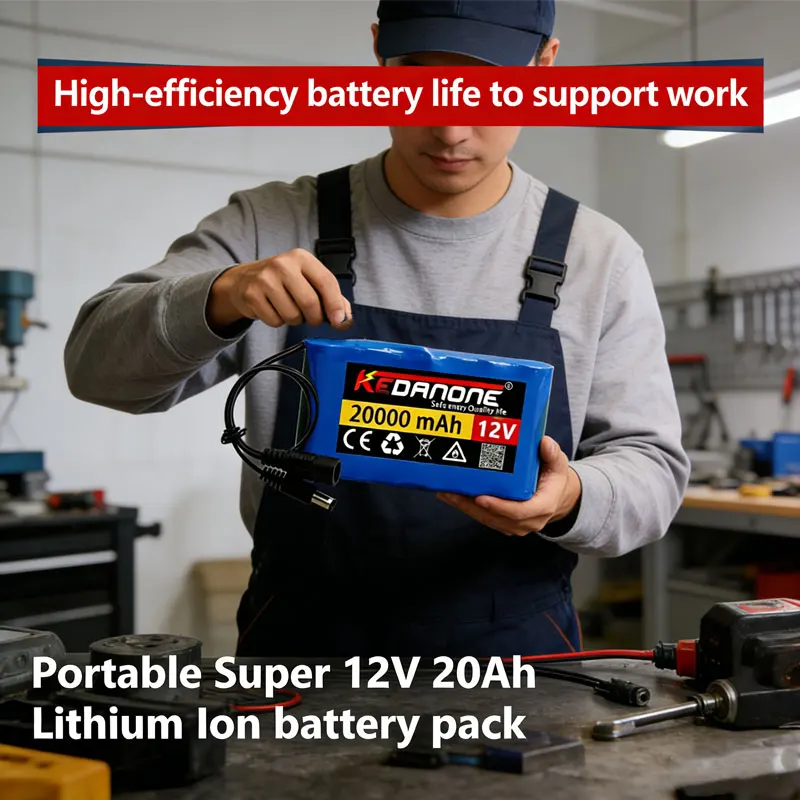 

12V 30000mAh 3s2p Battery Rechargeable Li-Ion Battery Pack Capacity DC 12.6v 20Ah CCTV Camera Monitor+Charger